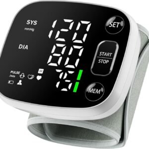 Oklar Blood Pressure Monitors for Home Use Rechargeable Wrist Digital BP Machine Cuff with LED Backlit Display, Voice Broadcast, 240 Memory Storage for 2 Users with Carrying Case